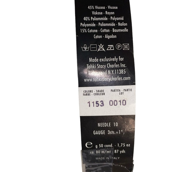 Tahki S. Charles Cosmos Metallic Worsted Viscose Blend Yarn 1153 Silver Multi - Picture 7 of 7